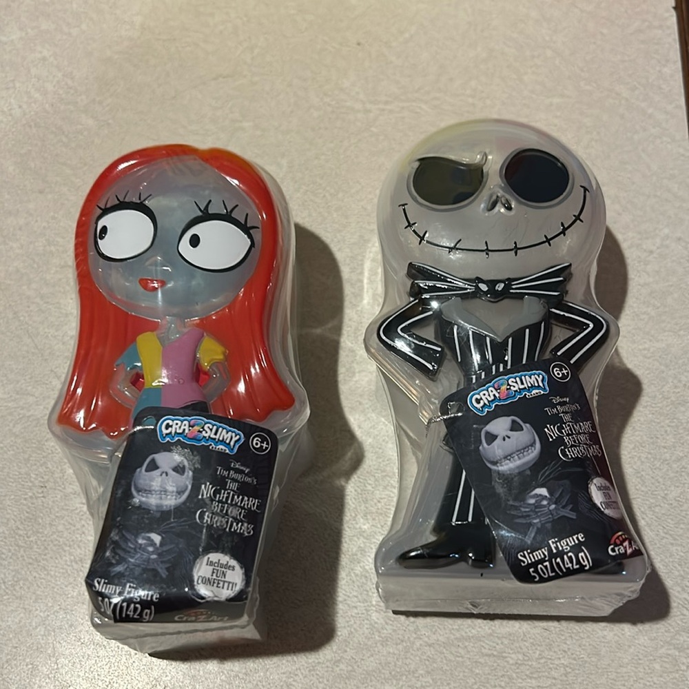 Disney The Nightmare Before Christmas Jack And Sally CrazSlimy Slimy Figure‎ NEW
